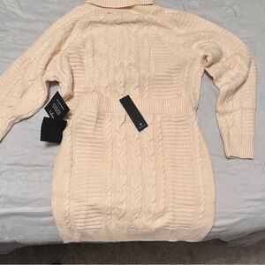 Lulu's Soft Cream Knit Sweater & skirt set